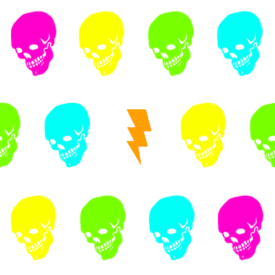 colorful skulls